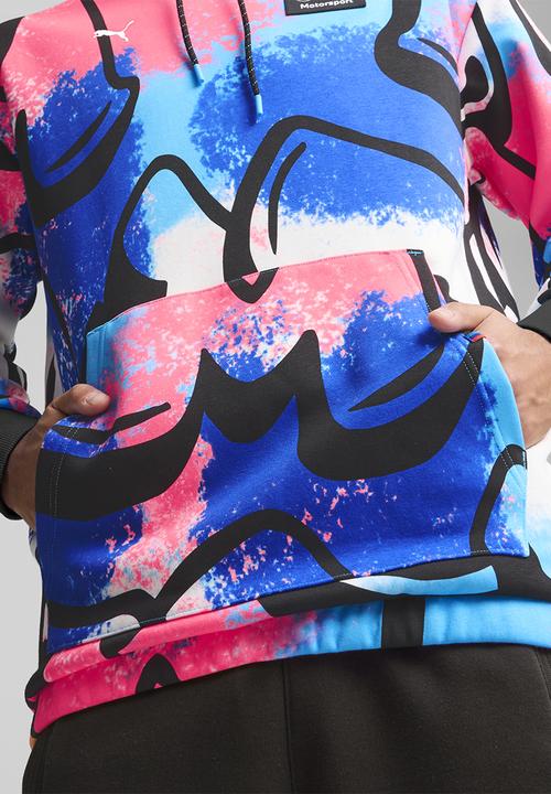 PUMA - BMW MMS Neon Energy Hoodie - Puma White-AOP