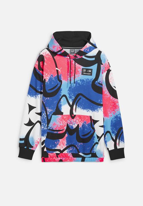 PUMA - BMW MMS Neon Energy Hoodie - Puma White-AOP