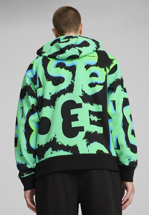 PUMA - MAPF1 Neon Energy AOP Hoodie - PUMA Black