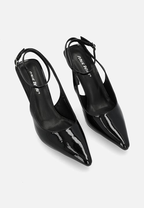 Public Desire - Sweet talk slingback heel - black patent