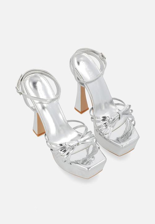 Public Desire - Blissy platform heel - silver