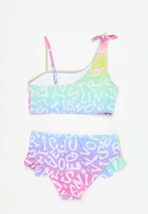 Pop Candy - Shoulder tie bikini set - multi