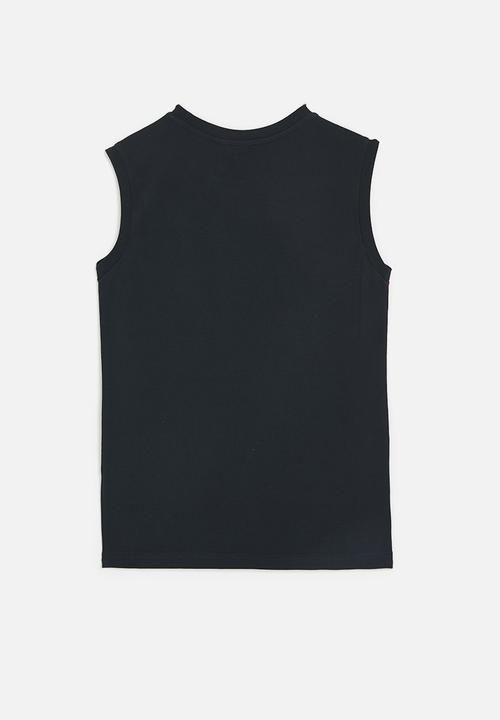 POLO - Boys usher colour blocked vest - red & navy