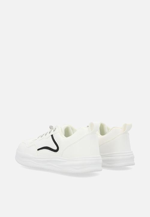 Pop Candy - Older boys lace sneakers - white