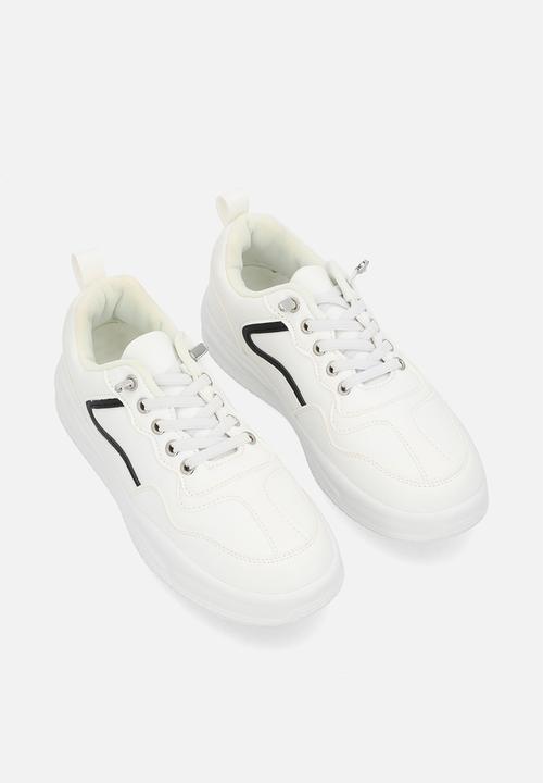 Pop Candy - Older boys lace sneakers - white