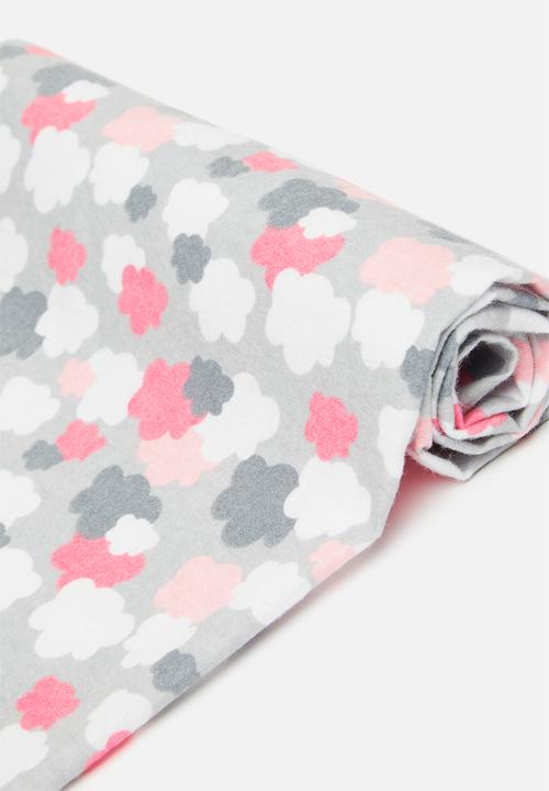 Pop Candy - 4 Pack printed blanket set-pink & white