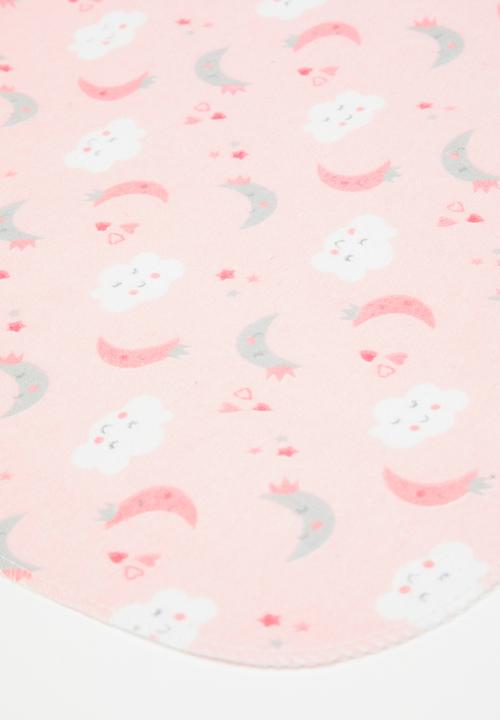 Pop Candy - 4 Pack printed blanket set-pink & white