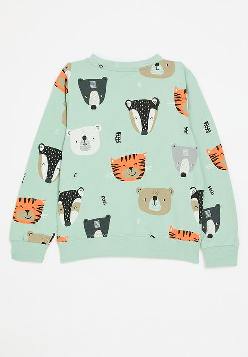 Pop Candy - Printed sweat top - sage green