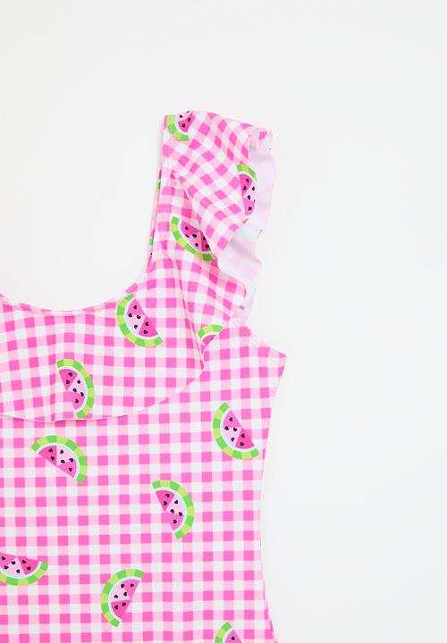 Pop Candy - Frilled swimsuit - pink