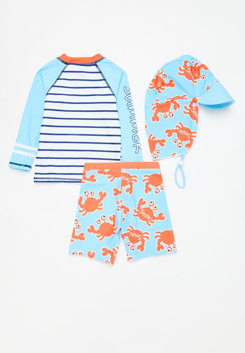 Pop Candy - 3 Piece swimming set - orange & blue
