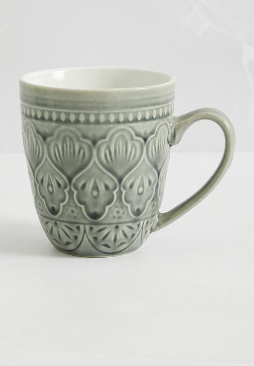 Sixth Floor - Dehli mug set of 4 - grey