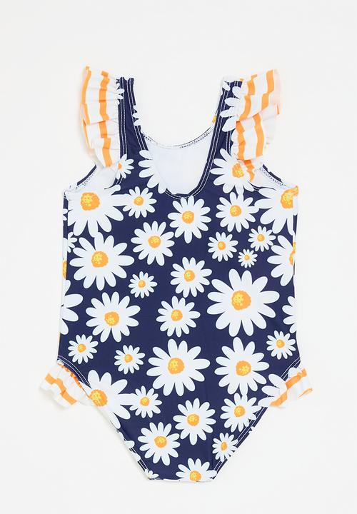 Pop Candy - Floral one piece swim set - blue