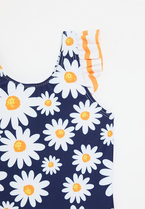 Pop Candy - Floral one piece swim set - blue