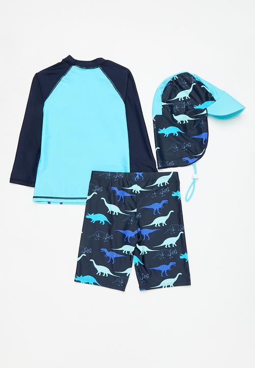 Pop Candy - 3 Piece swimming set - light & dark blue