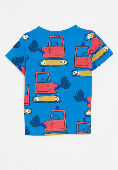 Pop Candy - Printed crew neck tee - blue