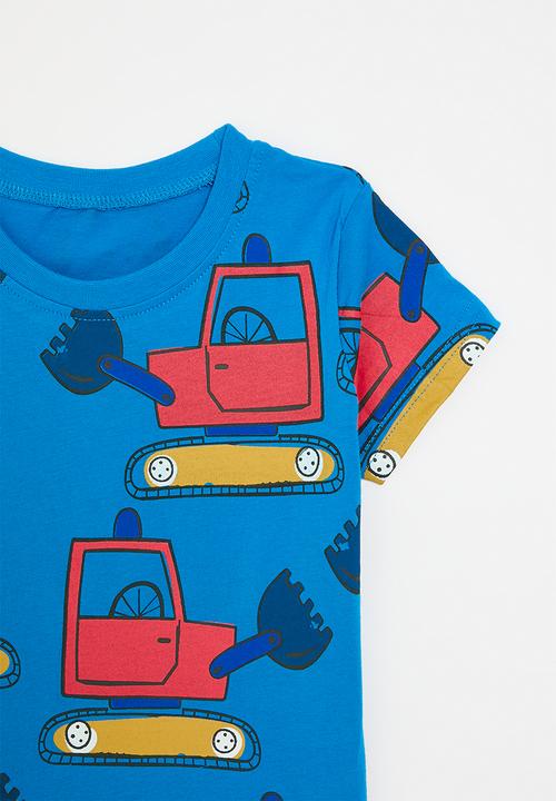 Pop Candy - Printed crew neck tee - blue