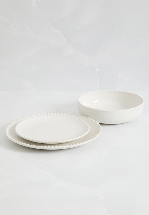 Sixth Floor - Boba dinner plate set of 4 - White