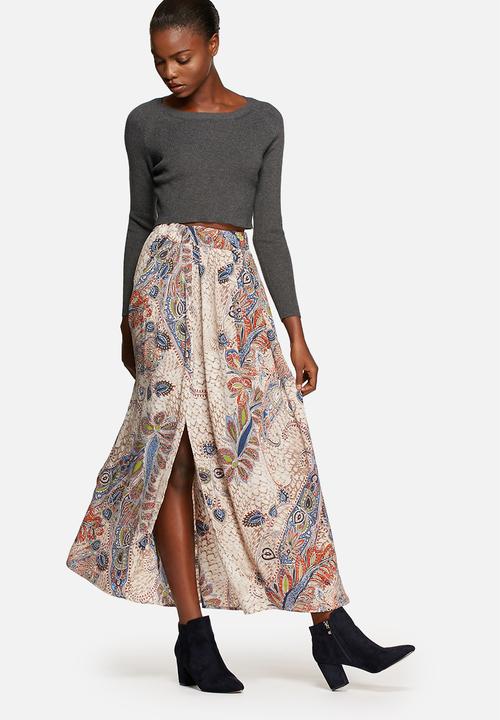 ONLY - Mid waist maxi pleated skirt