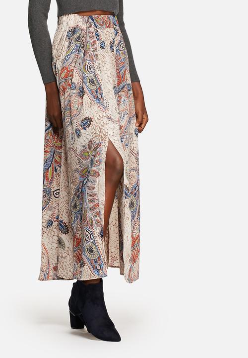 ONLY - Mid waist maxi pleated skirt