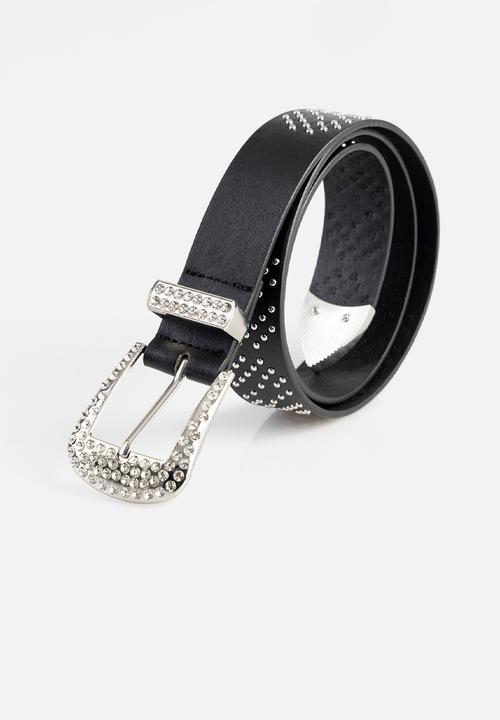 SISSY BOY - Stud type belt - black