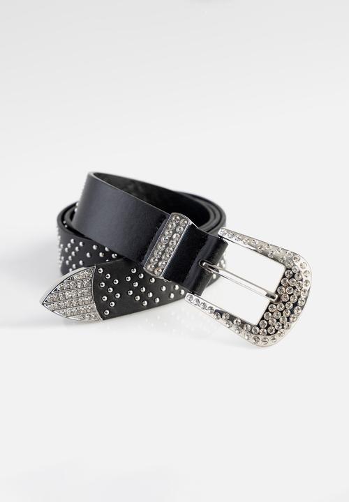 SISSY BOY - Stud type belt - black