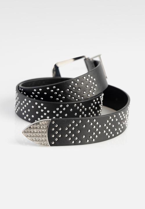 SISSY BOY - Stud type belt - black