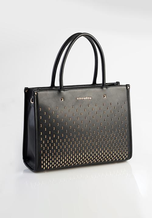 SISSY BOY - Stud tote bag - black