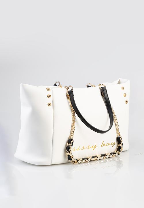 SISSY BOY - Large shopper bag - white