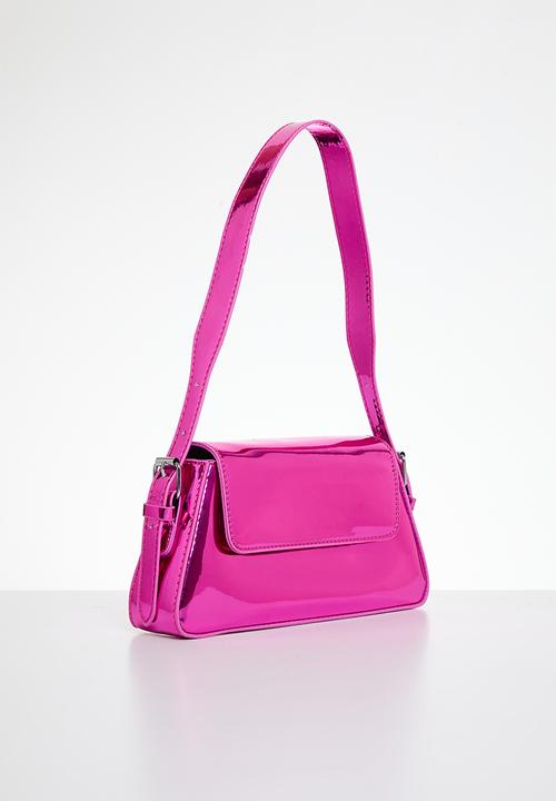 Pop Candy - Mettalic hand bag - neon pink