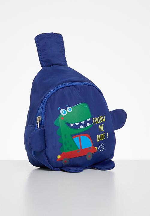 Pop Candy - Dino print cross body bag - royal blue