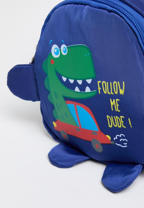 Pop Candy - Dino print cross body bag - royal blue