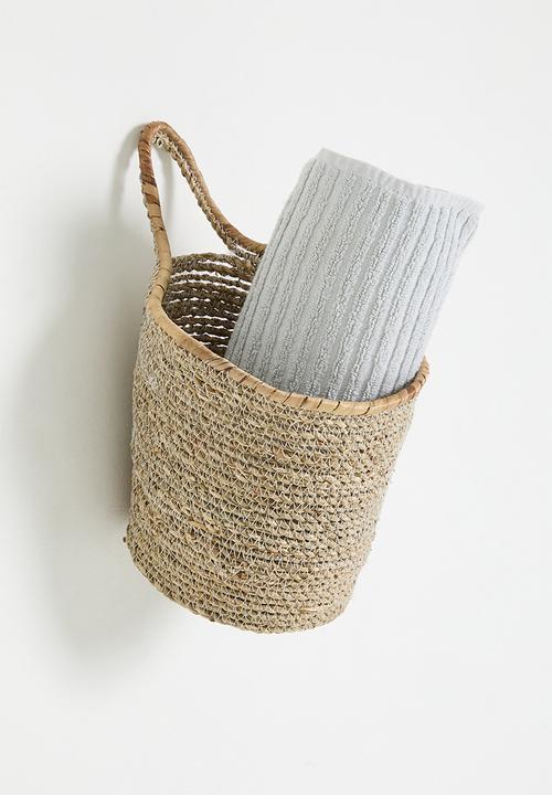 Sixth Floor - Seagrass Hanging basket - neutral