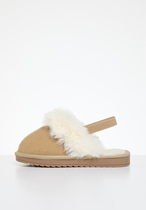 Pop Candy - Shearlin lined sandals - brown