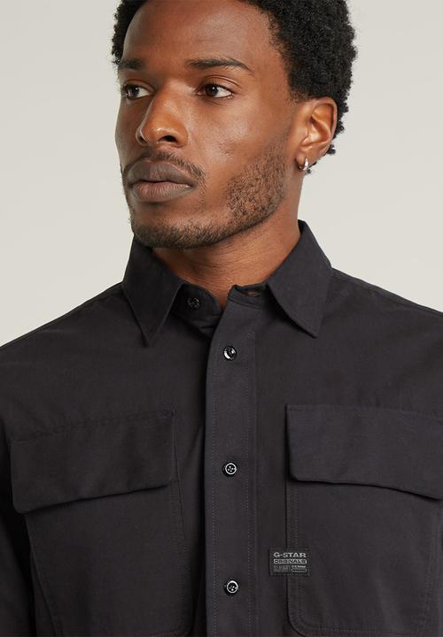 G-STAR - CPO Regular Shirt l\s - dk black