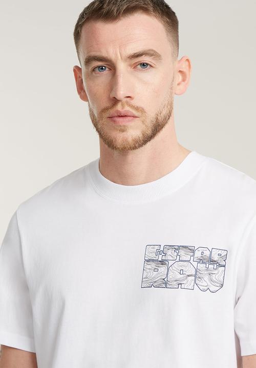 G-STAR - Topography chest gr slim r t - white