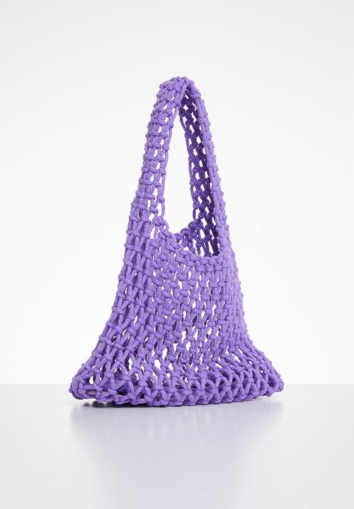 Pop Candy - Crochet tote bag-purple