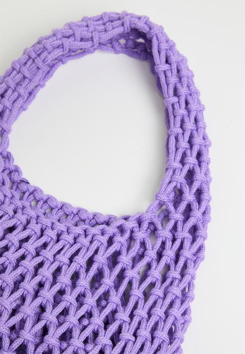 Pop Candy - Crochet tote bag-purple