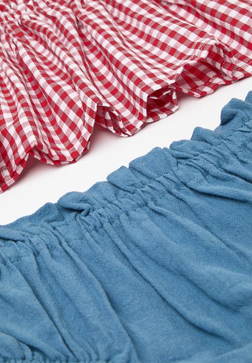Pop Candy - Top & short set - red & blue