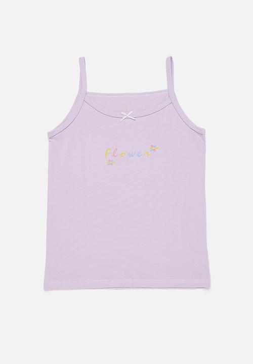 Pop Candy - 2 Pack cami set-lilac & white
