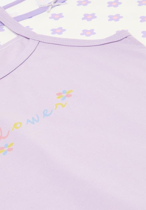 Pop Candy - 2 Pack cami set-lilac & white
