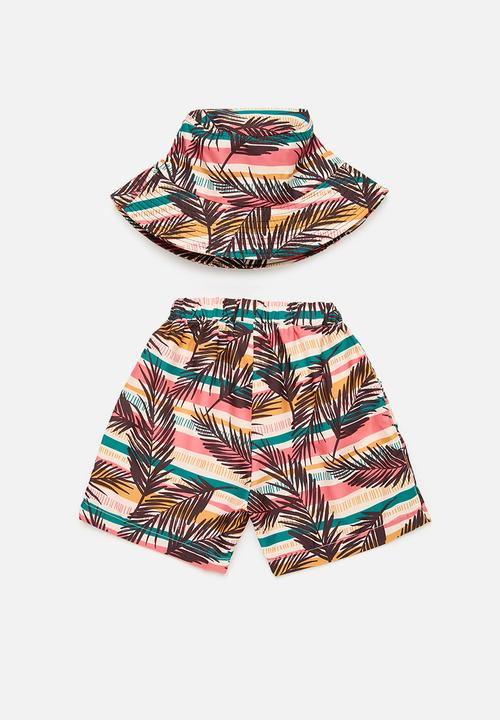 Pop Candy - Board shorts & hat set - multi