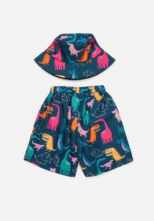 Pop Candy - Board shorts & hat set - blue