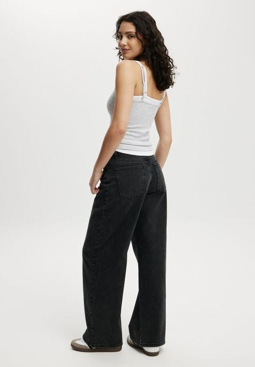 Cotton On - Relaxed wide jean - graphite black
