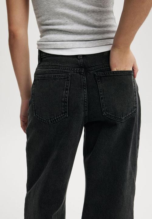 Cotton On - Relaxed wide jean - graphite black