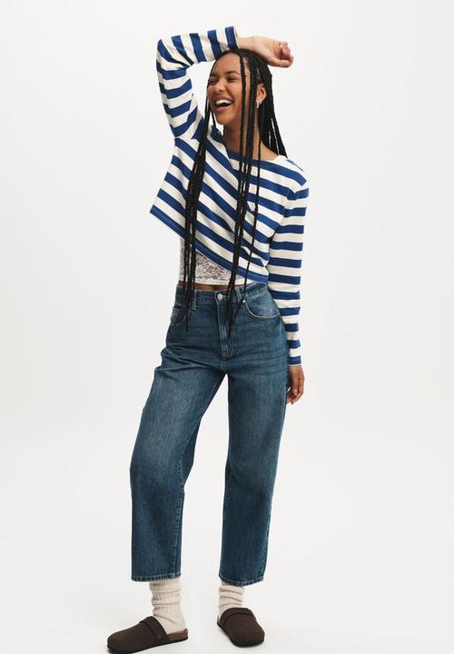 Cotton On - Straight crop jean - pure blue