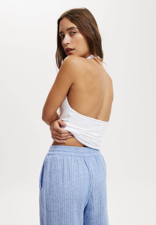 Cotton On - Isla Cowl Neck Halter - White