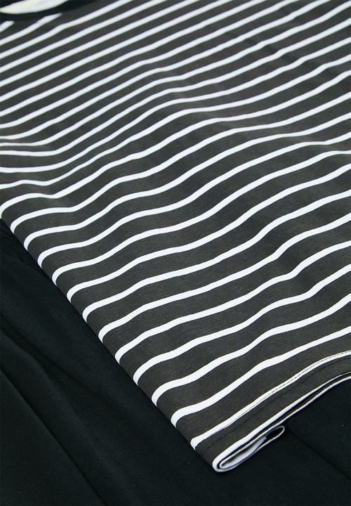 Pop Candy - Striped pj set - black & white