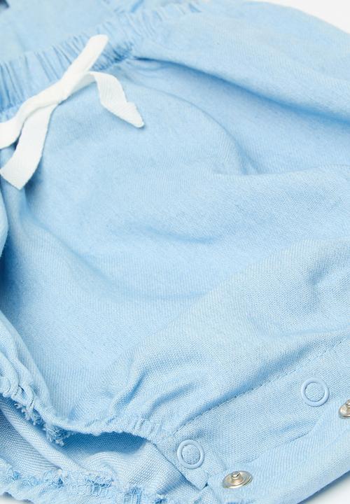 Pop Candy - Frilled romper - blue