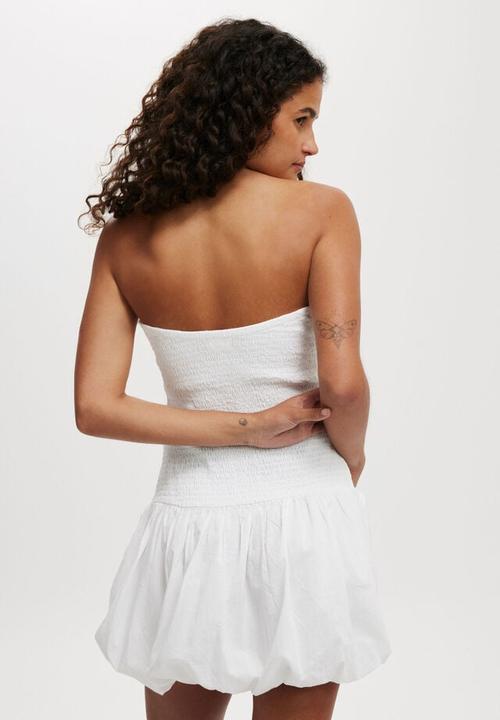 Cotton On - Cutwork bubble tube mini - white