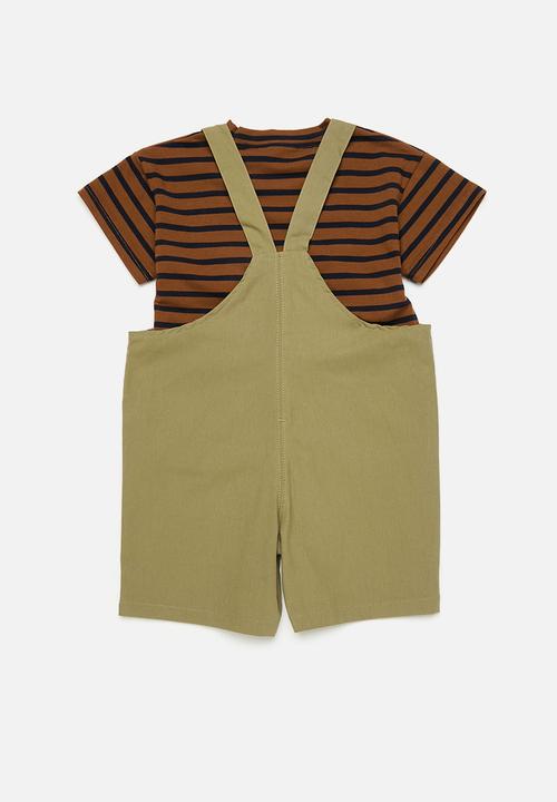 Pop Candy - Dungaree & tee set - multi